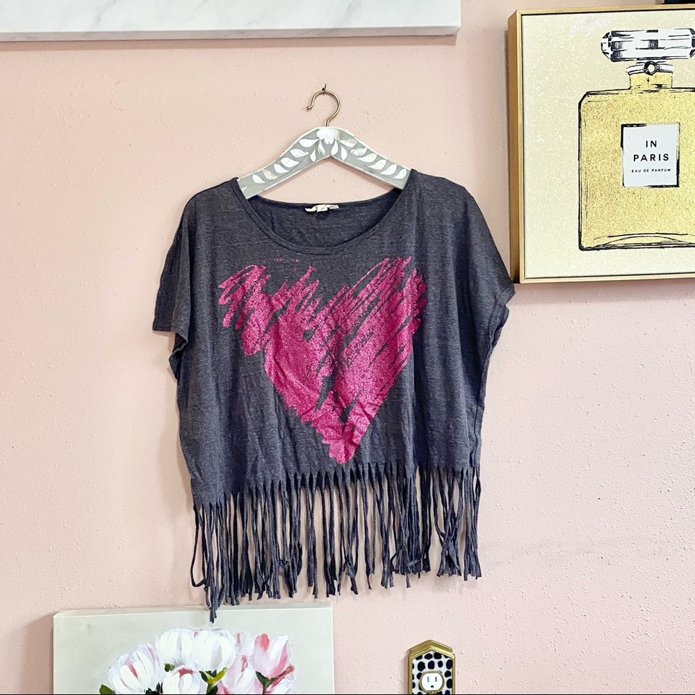 Dillard’s | Cropped Fringe Tee